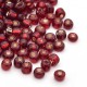 Sachet 50 gr perles de rocaille rouge foncé transparentes avec liseré - 3 mm