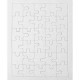 Puzzle en carton blanc à décorer Rectangle 30 pièces