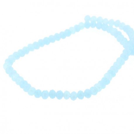 Perle de verre Cristal ronde opaque 6mm, bleue turquoise