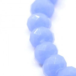 Perle de verre Cristal ronde opaque 6mm, bleue pale
